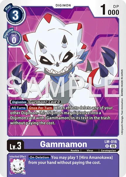 Digimon TCG Card 'LM-016_P2' 'Gammamon'