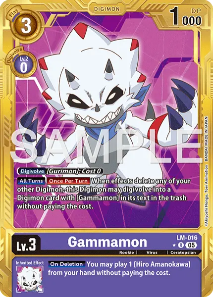 Digimon TCG Card 'LM-016_P3' 'Gammamon'