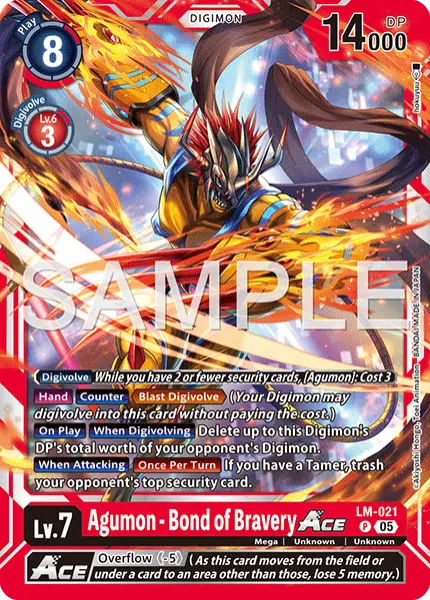 Digimon TCG Card 'LM-021_P1' 'Agumon - Bond of Bravery'