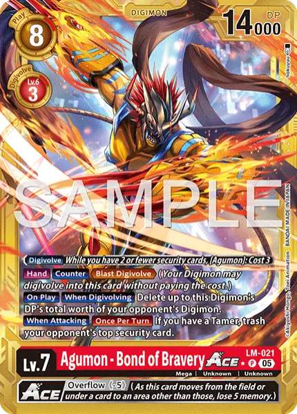 Digimon TCG Card 'LM-021_P2' 'Agumon - Bond of Bravery'