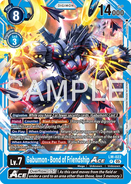 Digimon TCG Card 'LM-022_P1' 'Gabumon - Bond of Friendship'