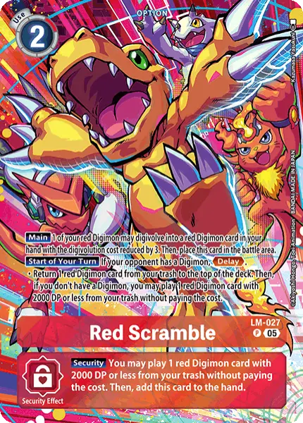 Digimon TCG Card 'LM-027_P1' 'Red Scramble'
