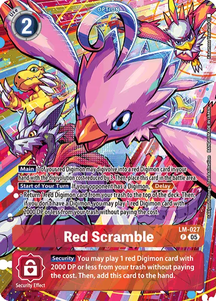 Digimon TCG Card 'LM-027_P2' 'Red Scramble'