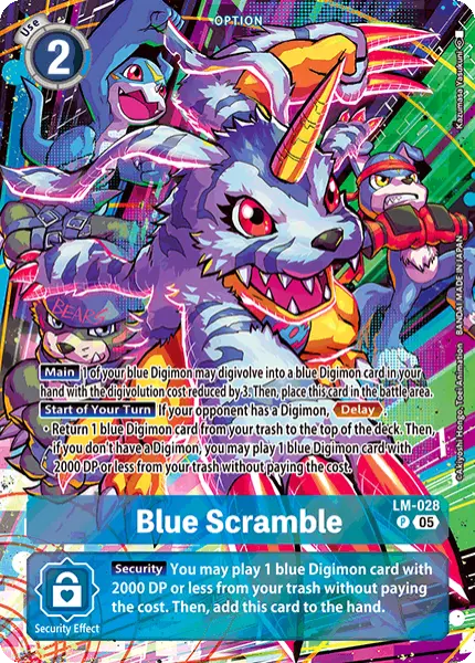 Digimon TCG Card 'LM-028_P2' 'Blue Scramble'