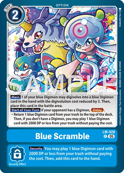 Digimon TCG Card 'LM-028_P3' 'Blue Scramble'