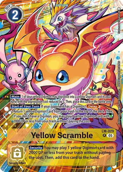 Digimon TCG Card 'LM-029_P2' 'Yellow Scramble'