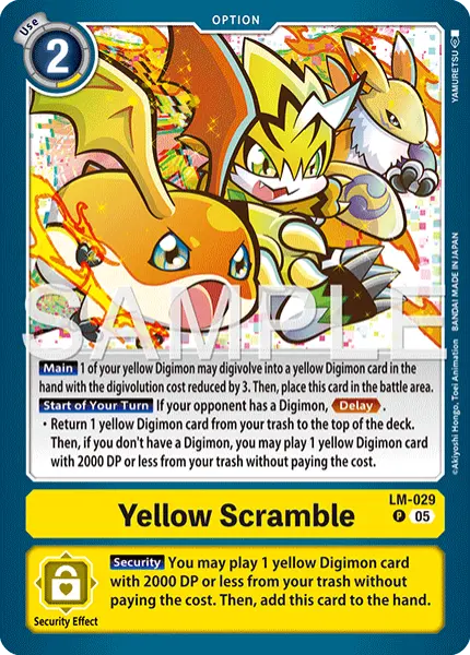 Digimon TCG Card 'LM-029_P4' 'Yellow Scramble'