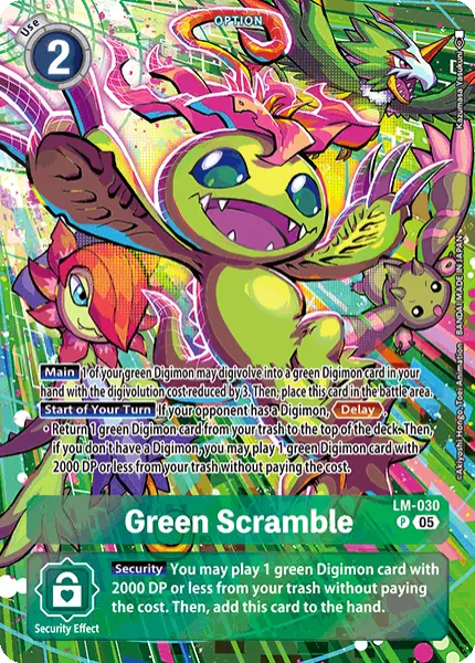 Digimon TCG Card 'LM-030_P2' 'Green Scramble'