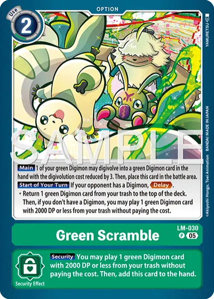Digimon TCG Card 'LM-030_P3' 'Green Scramble'