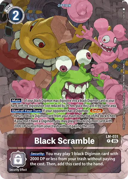Digimon TCG Card 'LM-031_P2' 'Black Scramble'