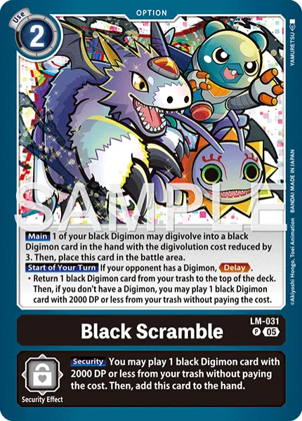 Digimon TCG Card 'LM-031_P3' 'Black Scramble'