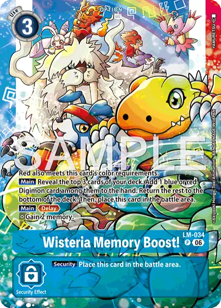 Digimon TCG Card 'LM-034_P1' 'Wisteria Memory Boost!'