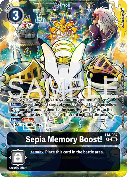 Digimon TCG Card 'LM-037_P1' 'Sepia Memory Boost!'