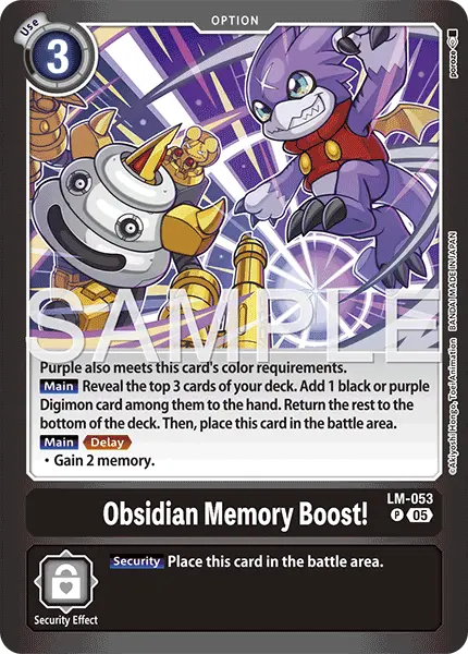 Digimon TCG Card 'LM-053' 'Obsidian Memory Boost!'