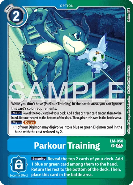 Digimon TCG Card 'LM-058' 'Parkour Training'
