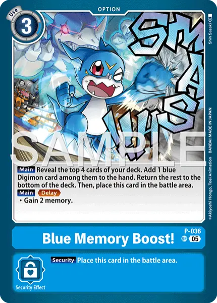 Digimon TCG Card 'P-036_P6' 'Blue Memory Boost!'