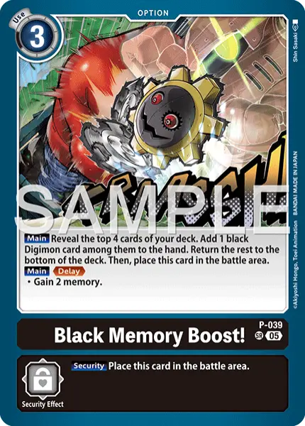 Digimon TCG Card 'P-039_P6' 'Black Memory Boost!'