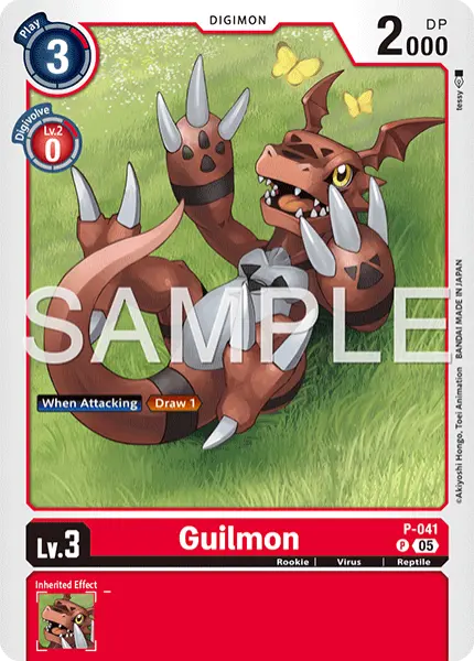 Digimon TCG Card 'P-041_P3' 'Guilmon'
