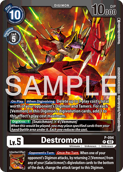 Digimon TCG Card 'P-094_P1' 'Destromon'