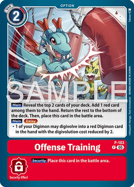 Digimon TCG Card 'P-103_P4' 'Offense Training'