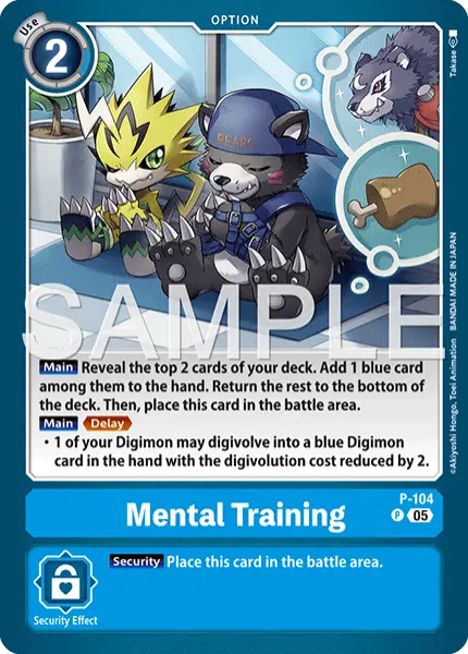 Digimon TCG Card 'P-104_P4' 'Mental Training'