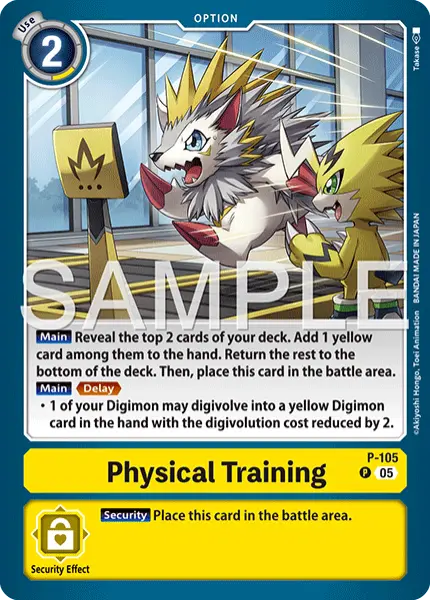 Digimon TCG Card 'P-105_P5' 'Physical Training'
