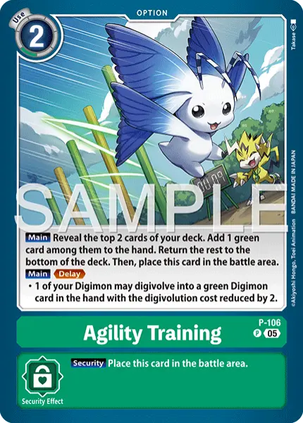 Digimon TCG Card 'P-106_P4' 'Agility Training'