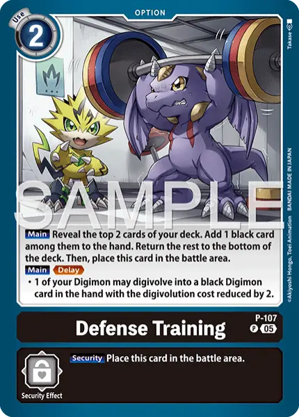 Digimon TCG Card 'P-107_P4' 'Defense Training'