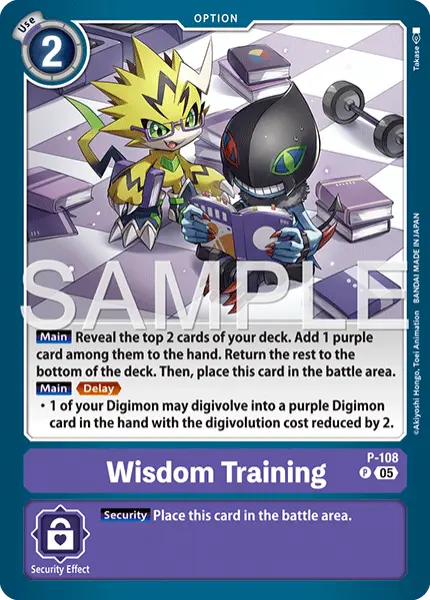 Digimon TCG Card 'P-108_P4' 'Wisdom Training'