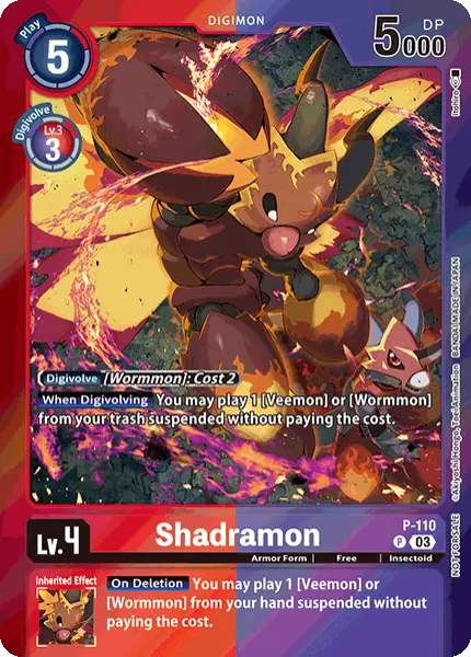 Digimon TCG Card 'P-110_P1' 'Shadramon'
