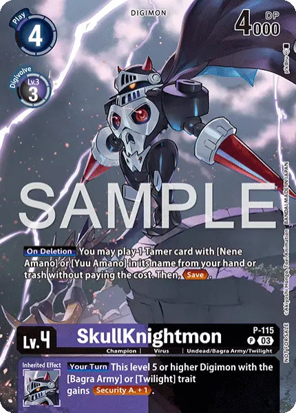 Digimon TCG Card 'P-115_P1' 'SkullKnightmon'