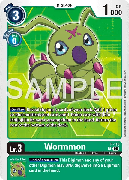 Digimon TCG Card 'P-118_P3' 'Wormmon'