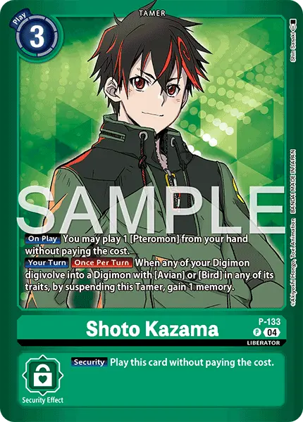 Digimon TCG Card 'P-133_P4' 'Shoto Kazama'
