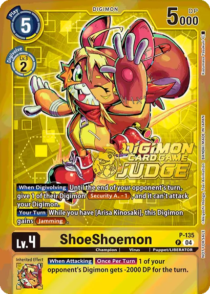 Digimon TCG Card 'P-135_P2' 'ShoeShoemon'