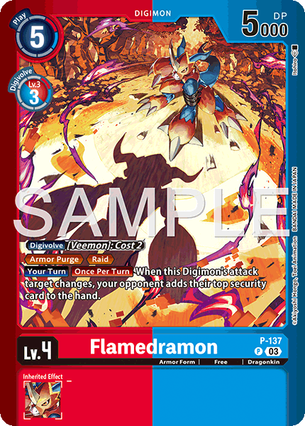Digimon TCG Card 'P-137_P1' 'Flamedramon'