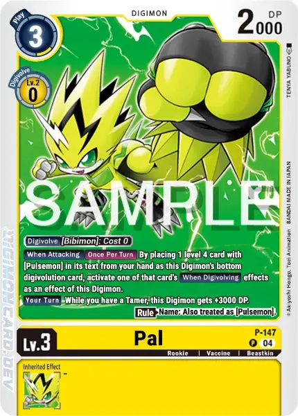Digimon TCG Card 'P-147' 'Pal'