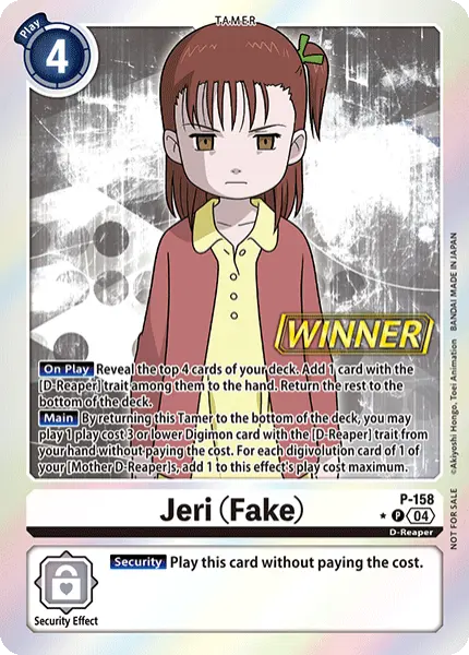 Digimon TCG Card 'P-158_P1' 'Jeri (Fake)'