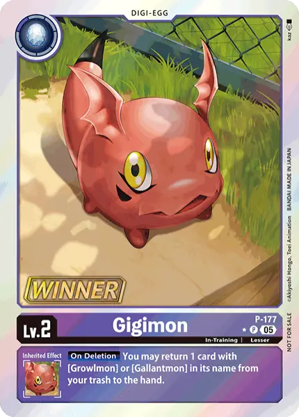 Digimon TCG Card 'P-177_P1' 'Gigimon'