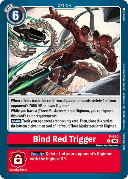 Digimon TCG Card 'P-180' 'Bind Red Trigger'