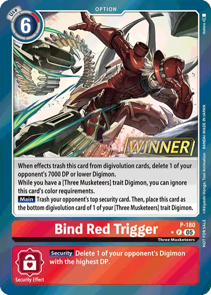 Digimon TCG Card 'P-180_P1' 'Bind Red Trigger'