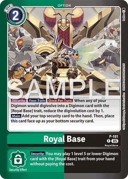 Digimon TCG Card 'P-181_P3' 'Royal Base'