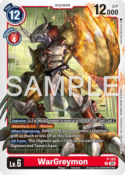 Digimon TCG Card 'P-182_P1' 'WarGreymon'