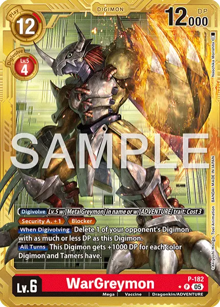 Digimon TCG Card 'P-182_P2' 'WarGreymon'