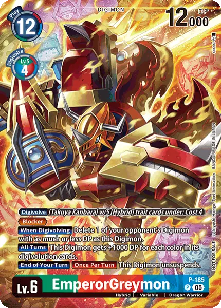 Deck EmperorGreymon - 1st with preview of card P-185