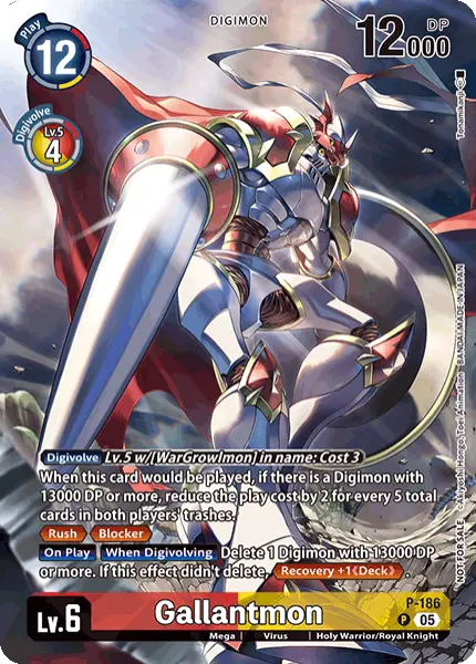 Digimon TCG Card 'P-186' 'Gallantmon'