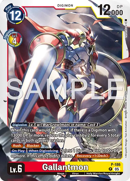 Digimon TCG Card 'P-186_P1' 'Gallantmon'