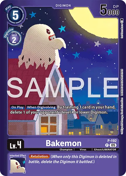 Digimon TCG Card 'P-192_P2' 'Bakemon'