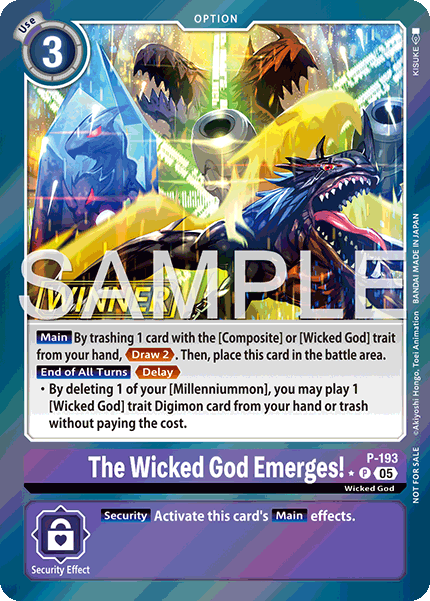 Digimon TCG Card 'P-193_P1' 'The Wicked God Emerges!'