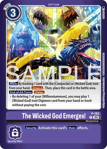 Digimon TCG Card 'P-193_P2' 'The Wicked God Emerges!'