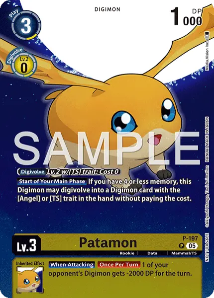Digimon TCG Card 'P-197' 'Patamon'